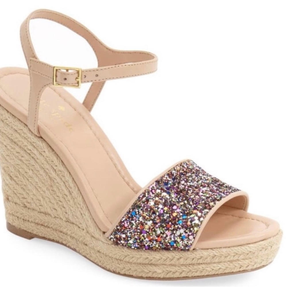 ISO Kate Spade glitter wedges